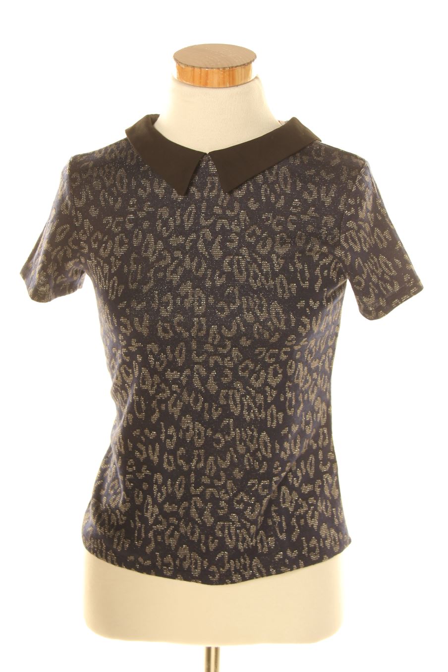 Blouse à manches courtes Camaieu de la taille XS, de couleur bleu marine
