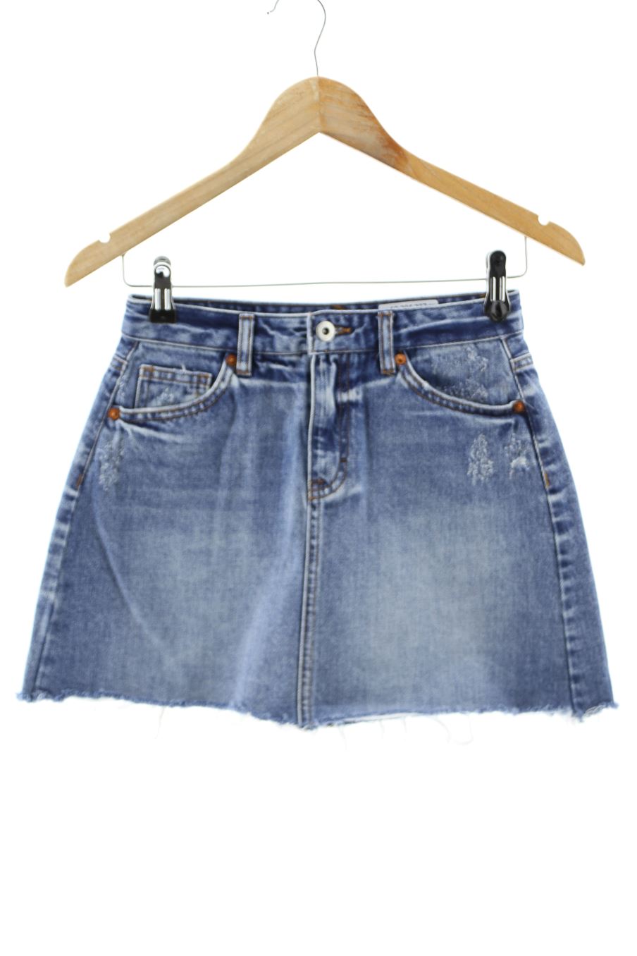 Jupe Pull & Bear de la taille S, de couleur bleu de denim