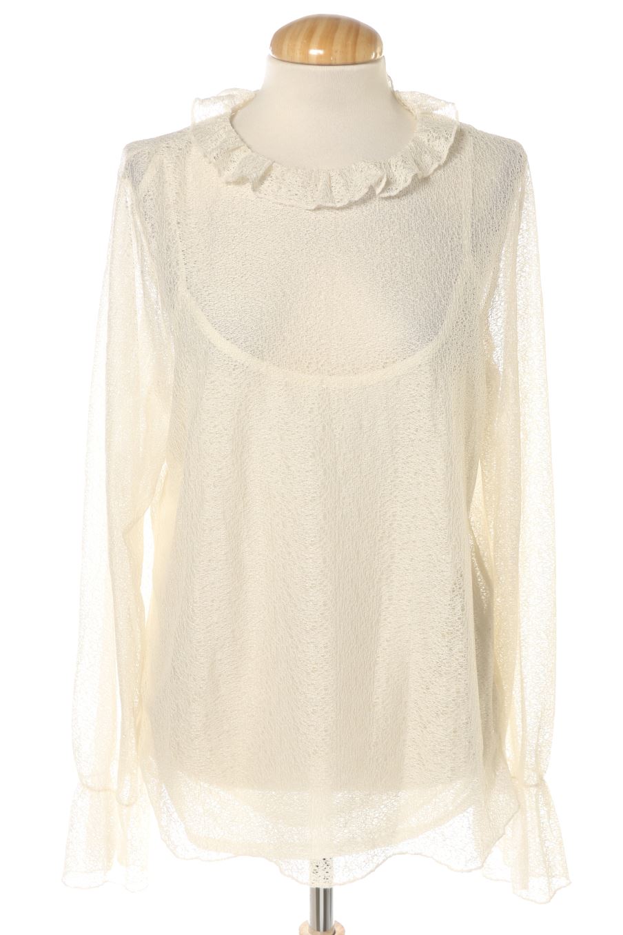 Langärmelige Bluse von Vero moda Größe L, Farbe Weiss, für