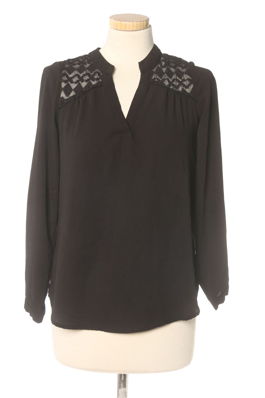 Blouse à manches longues EMMA ELLA PARIS de la taille S, de couleur noir