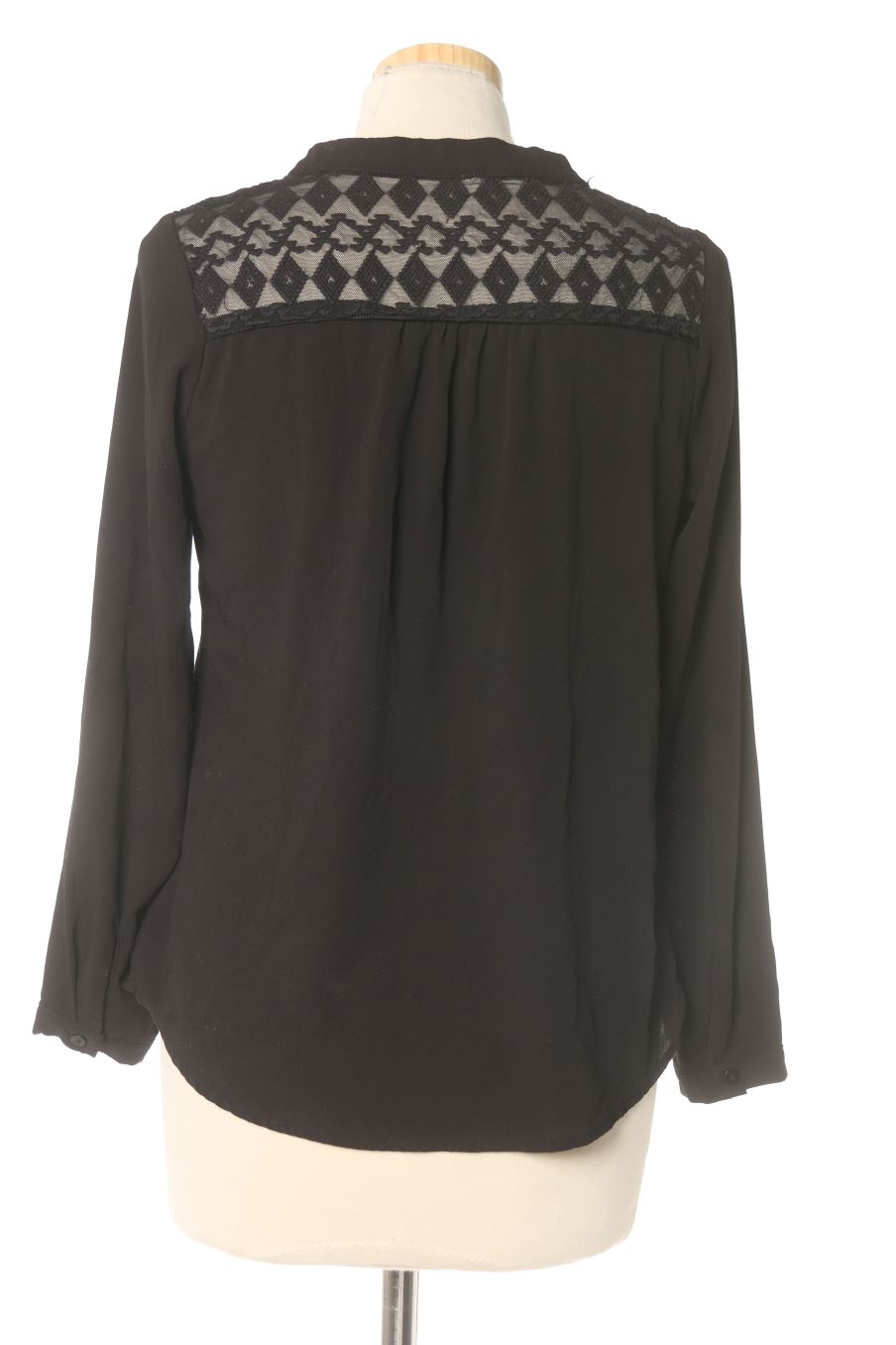 Blouse à manches longues EMMA ELLA PARIS de la taille S, de couleur noir