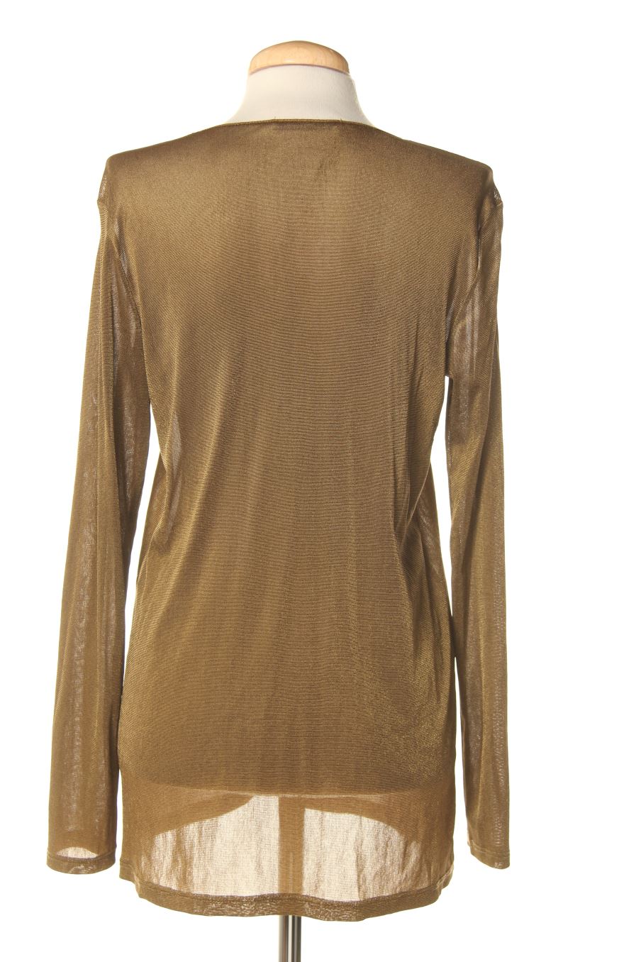 Camiseta manga larga de Zara de la talla M, de color marrón