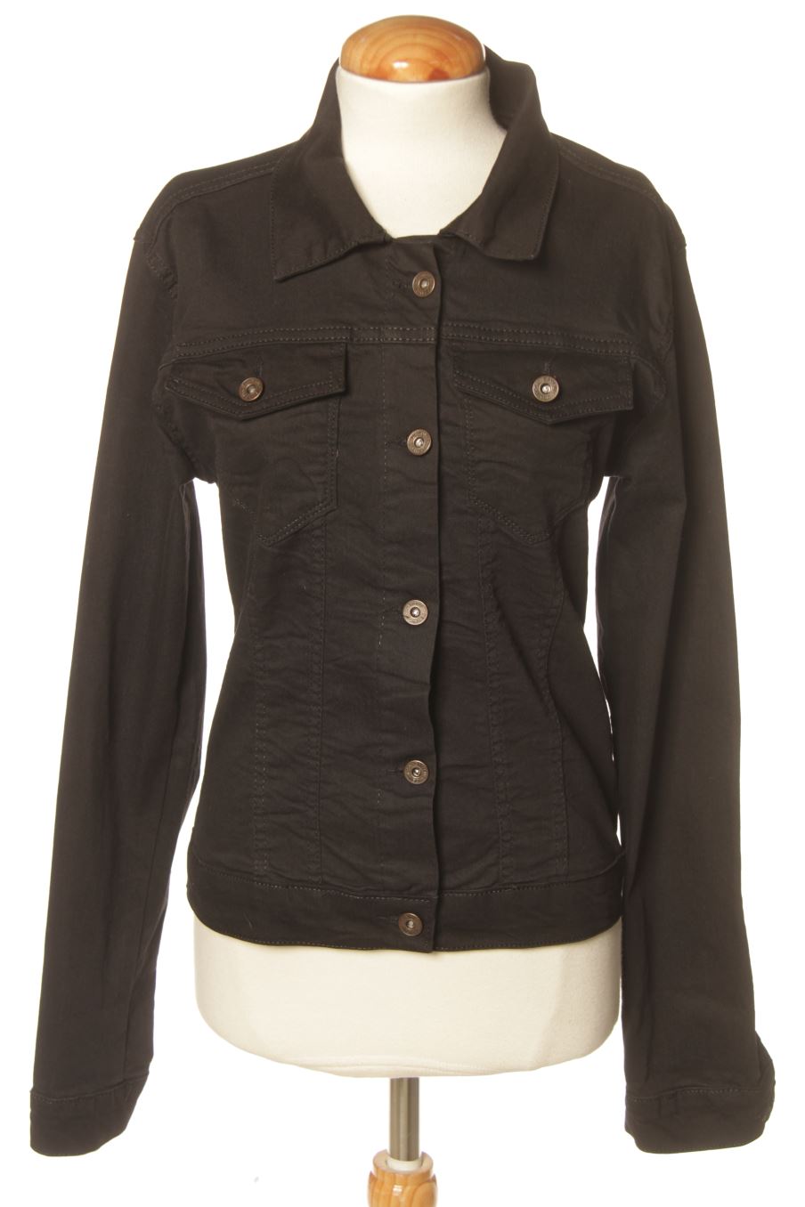 Cazadora de Campus de la talla XL, de color negro de ropa vaquera