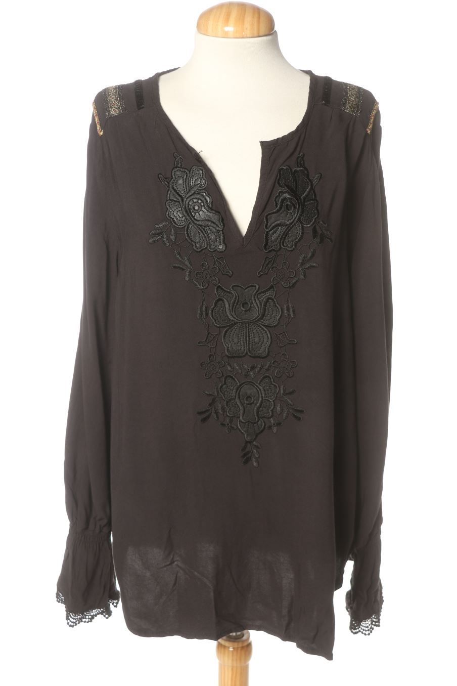 Blusa de manga larga de Desigual de la talla XL, de color negro