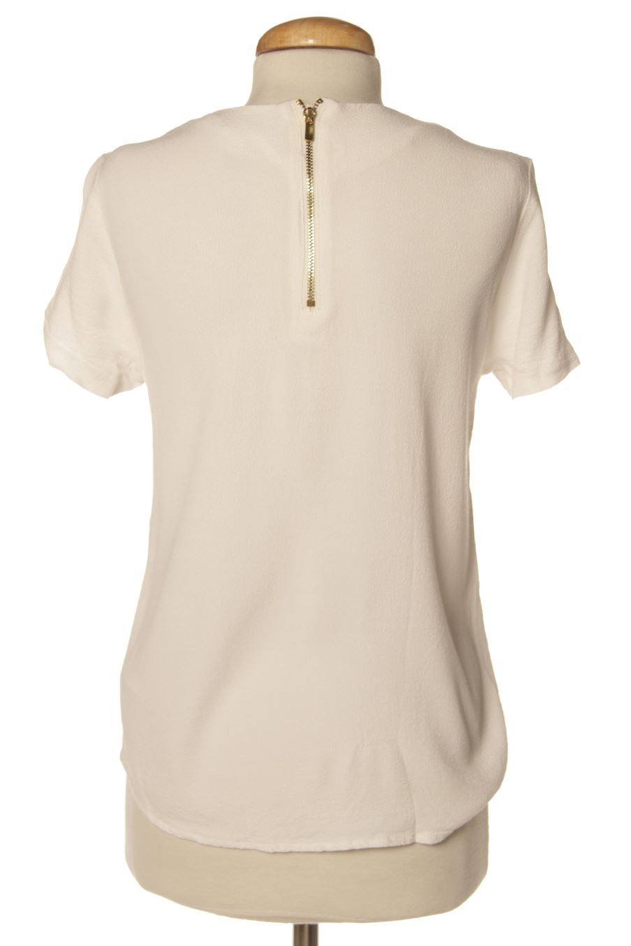 Blouse à manches courtes H&M de la taille 38, de couleur blanc