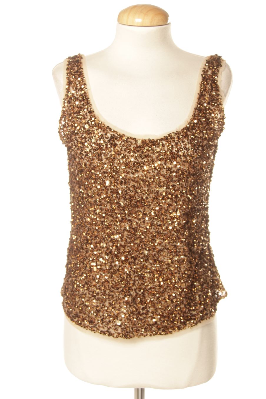 Top de Massimo Dutti de la talla XS, de color marrone