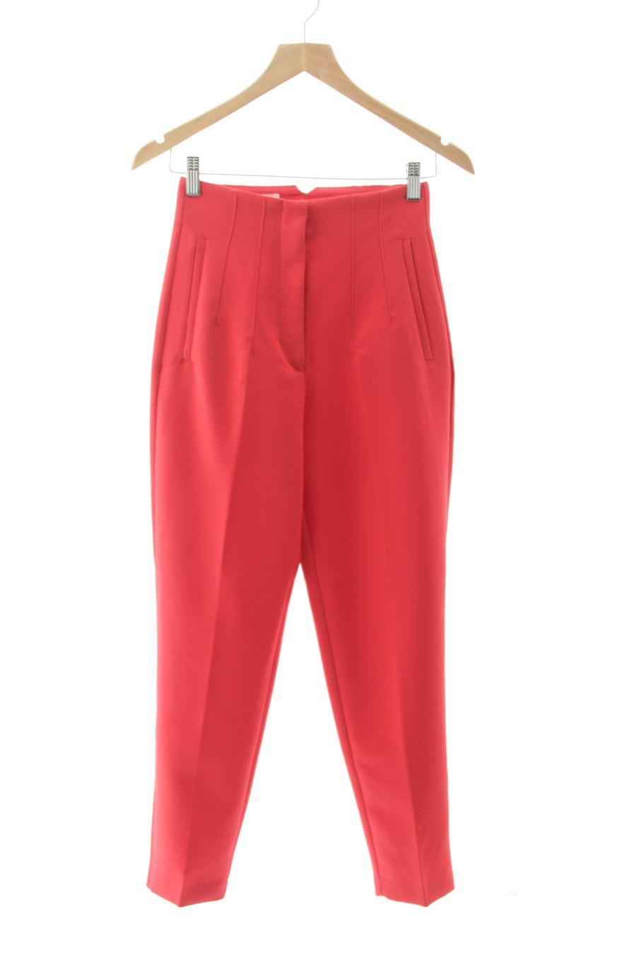 Pantalon Zara de la taille XS, de couleur rouge
