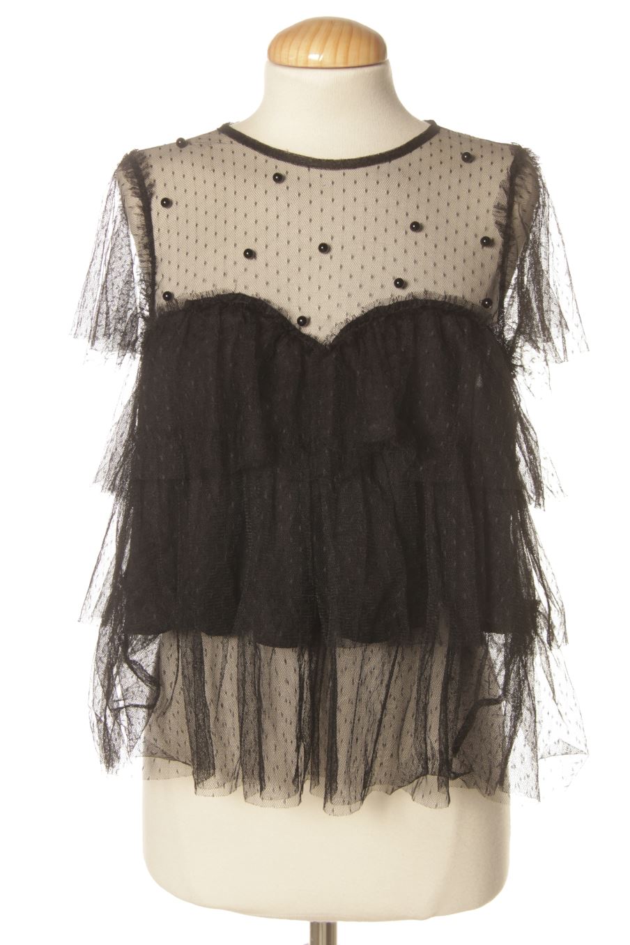Blouse à manches courtes PERCENTIL de la taille M, de couleur noir