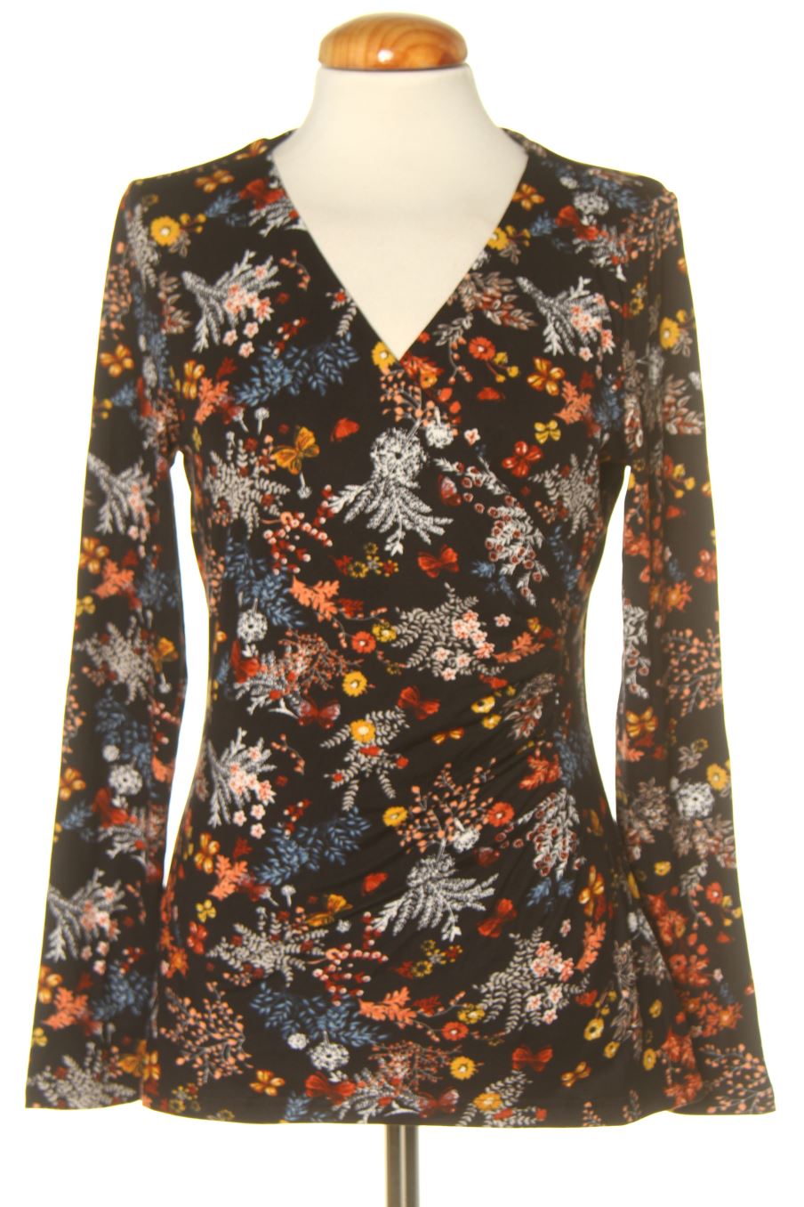 Blouse à manches longues Koroshi de la taille S, de couleur fleurs