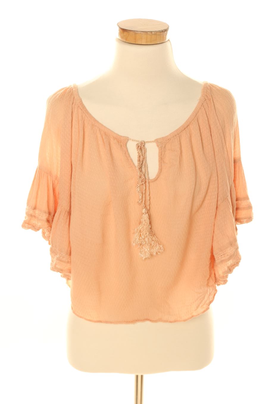Blusa de manga corta de Zara de la talla XS, de color rosa