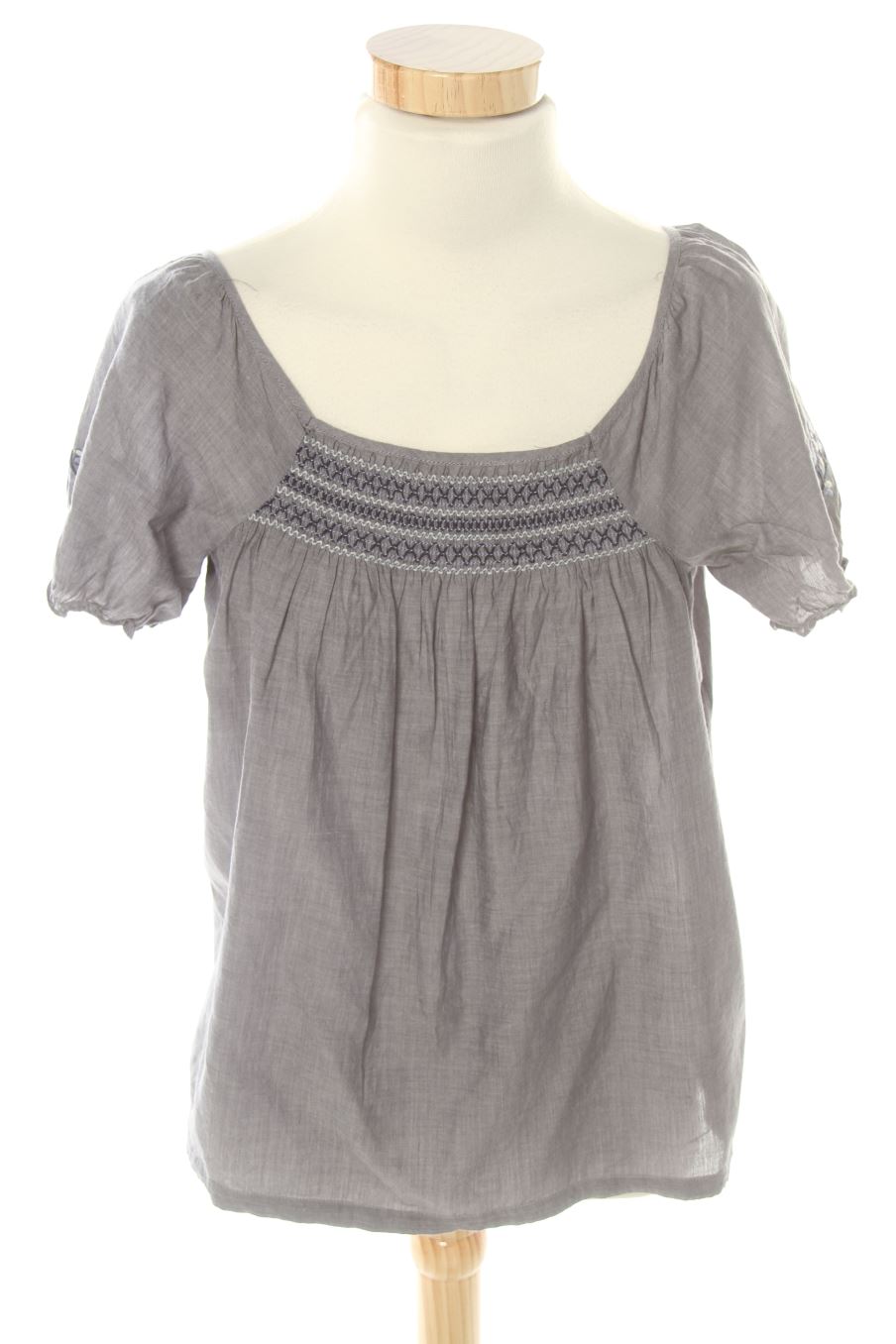 Blouse à manches courtes Camaieu de la taille 36, de couleur gris