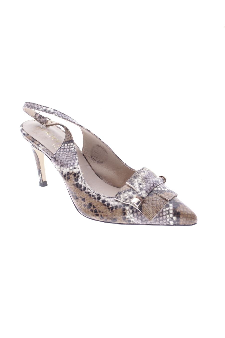 Sandalias tacon de Martinelli de la talla 38, de color animal print de