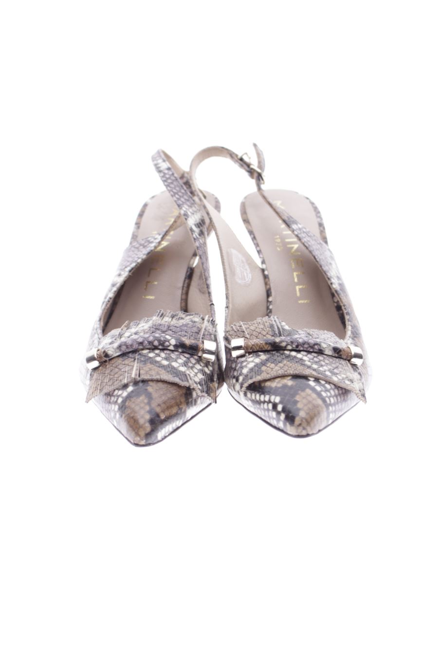 Sandalias tacon de Martinelli de la talla 38, de color animal print de