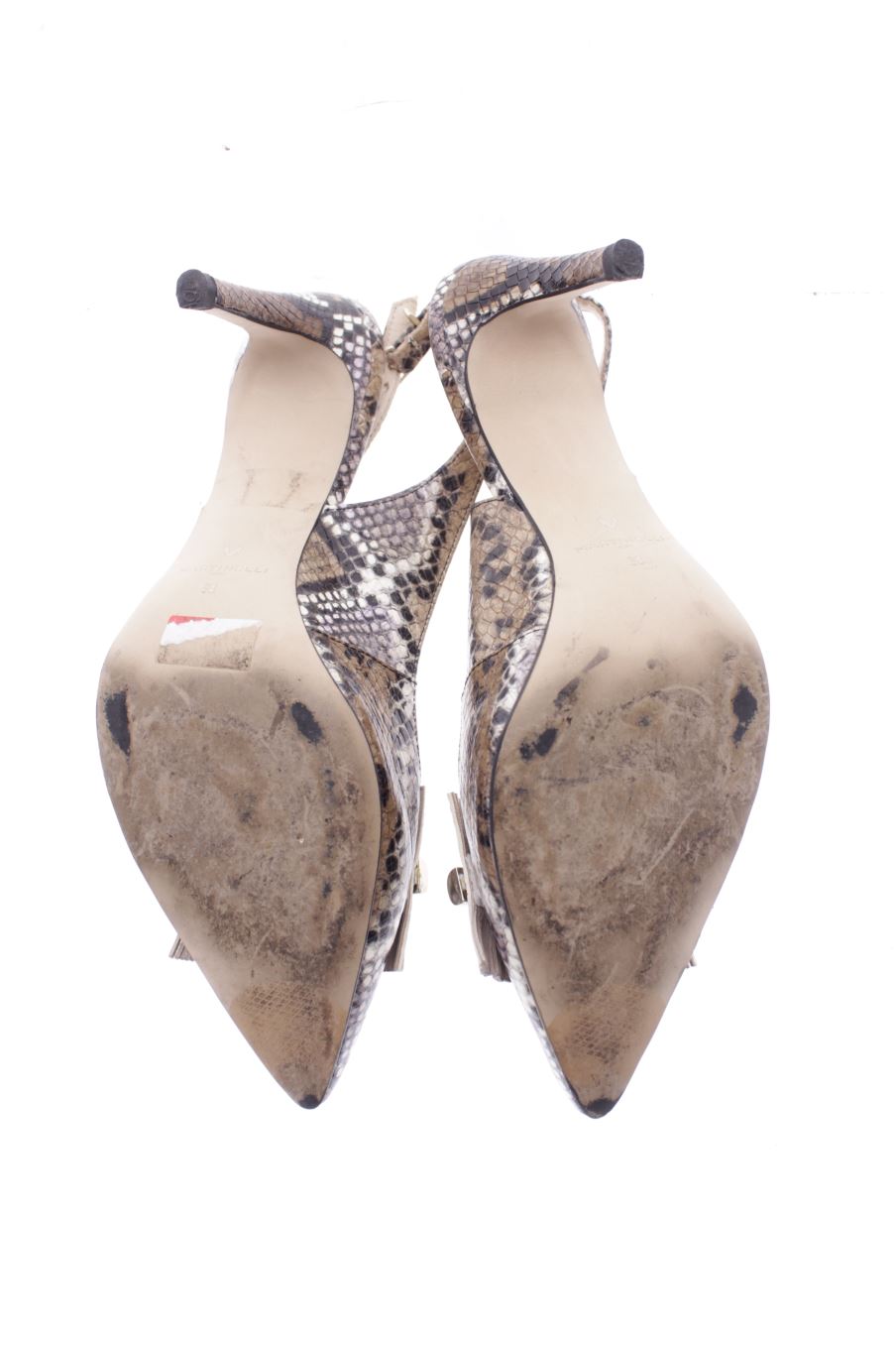 Sandalias tacon de Martinelli de la talla 38, de color animal print de