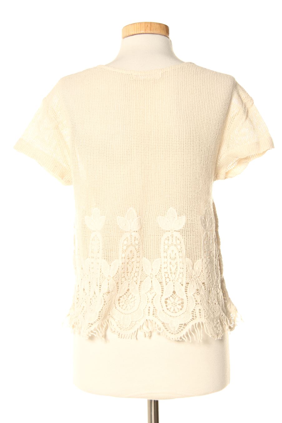 Blouse à manches courtes Mango de la taille S, de couleur beige