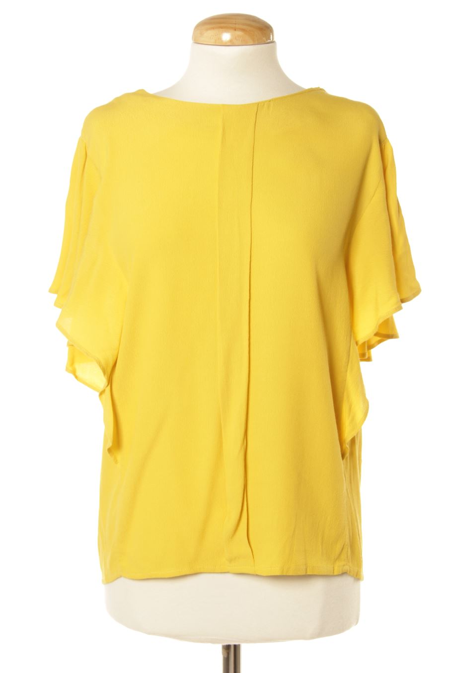 Kurzärmelige Bluse von Mango Größe XS, Farbe Gelb, für