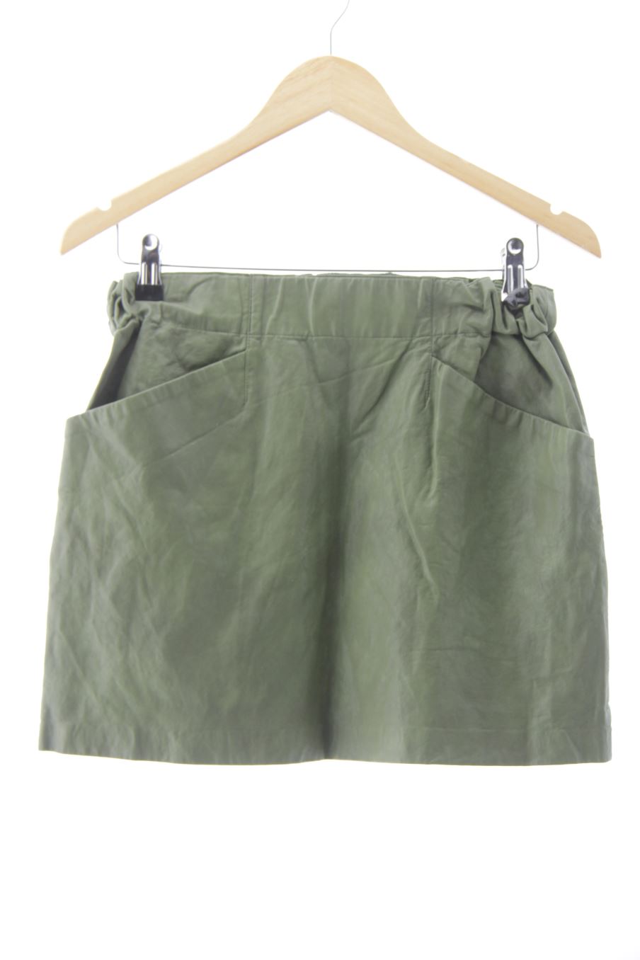 Jupe Zara de la taille M, de couleur vert de synthétique