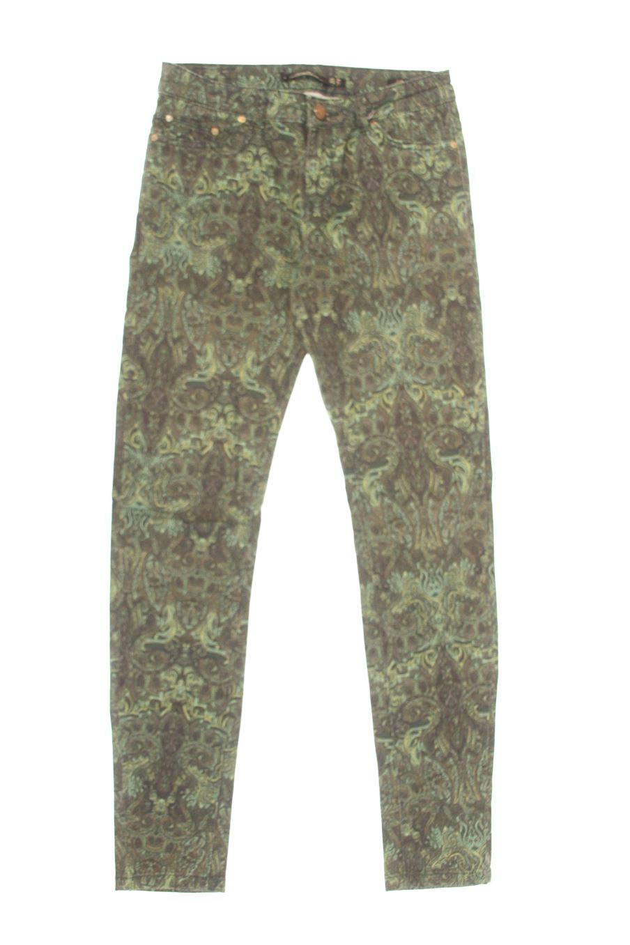 Vaqueros de Zara de la talla 34, de color estampado de ropa vaquera