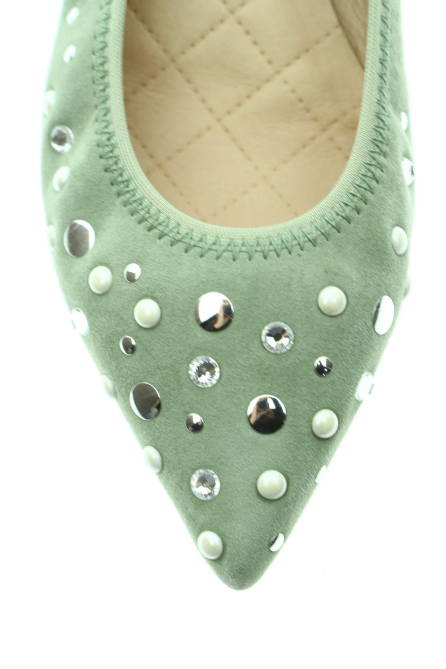 Zapatos planos de Hispanitas de la talla 39, de color verde de