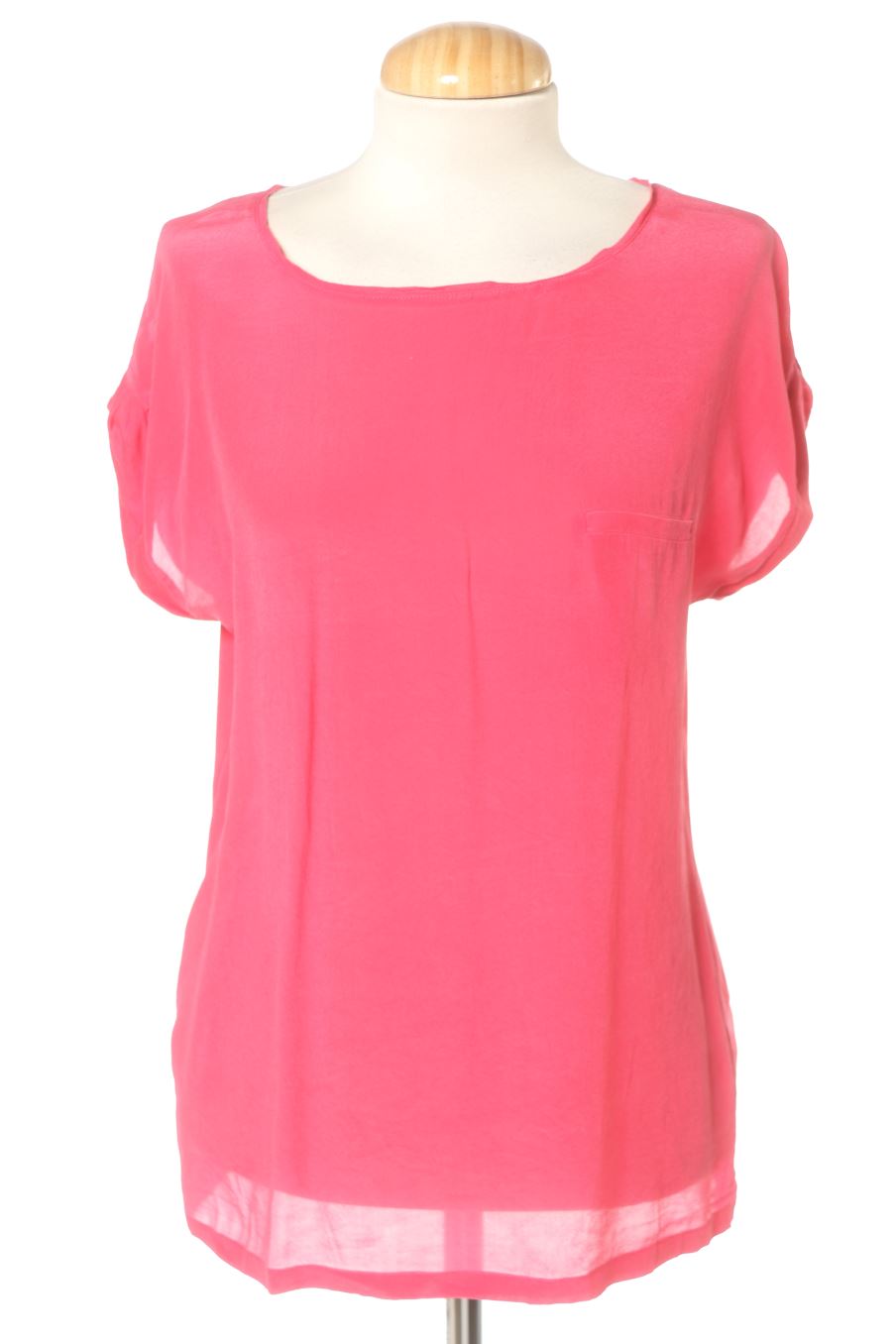 Blouse à manches courtes Massimo Dutti de la taille L, de couleur rose
