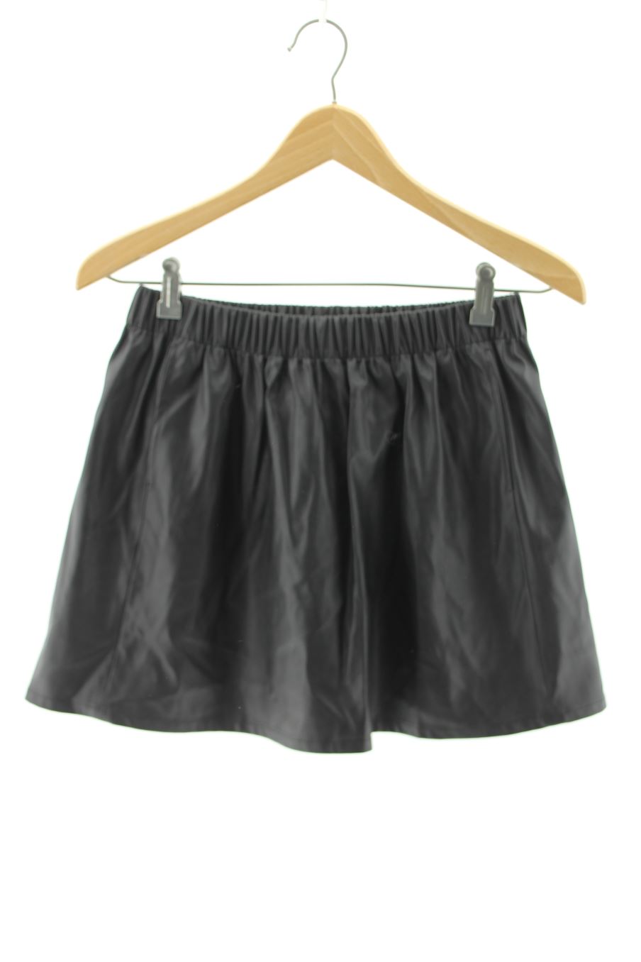 Falda de El Corte Ingles de la talla 36, de color negro de sintético