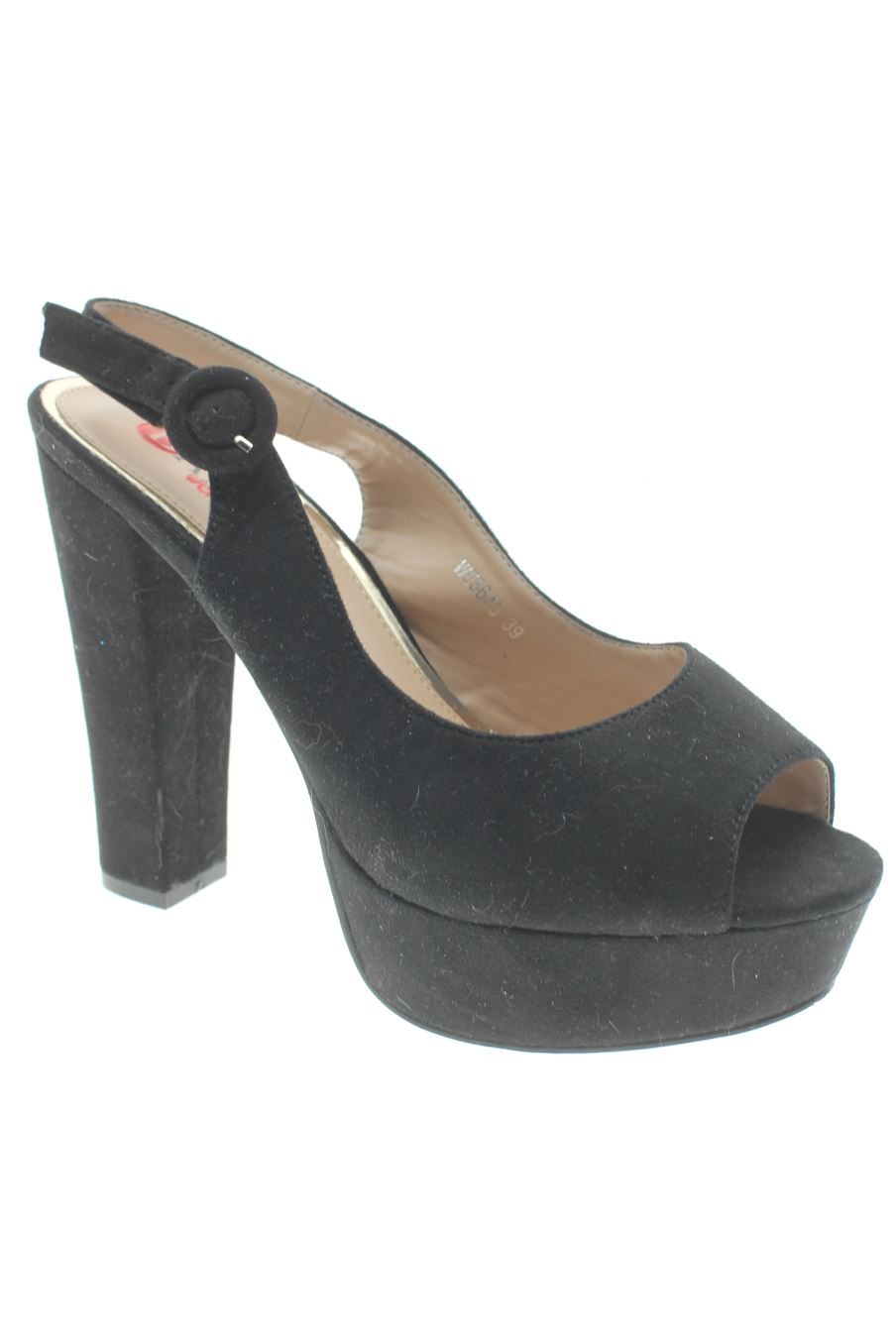 Sandalias tacon de Dana Women de la talla 39, de color negro de