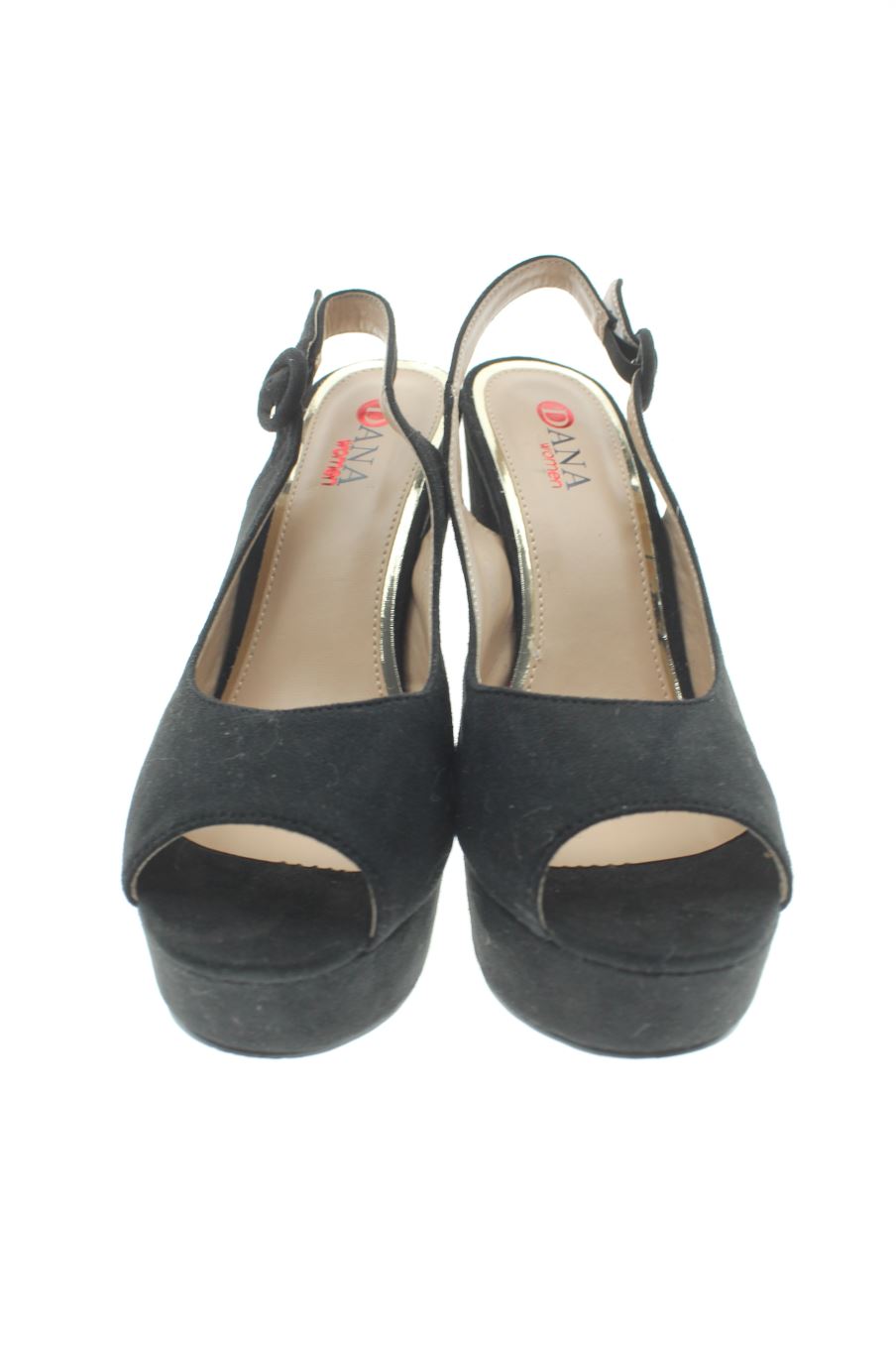 Sandalias tacon de Dana Women de la talla 39, de color negro de