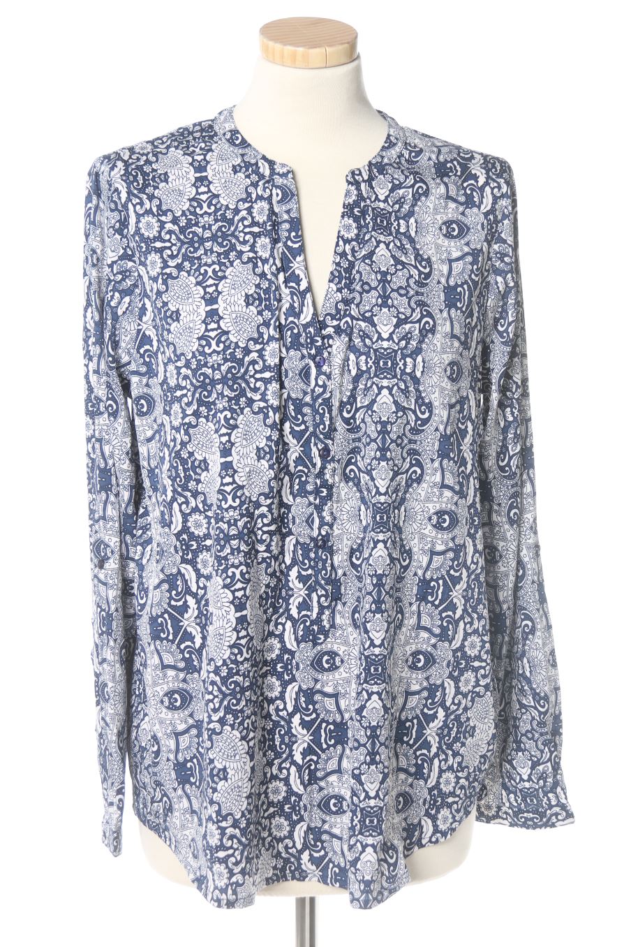 Blouse à manches longues Milano de la taille M, de couleur bleu