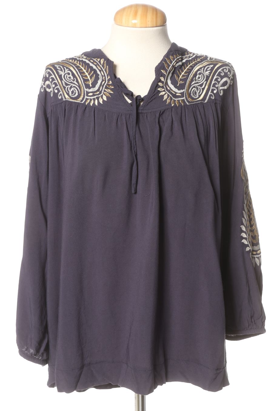 Blusa de manga larga de OCTOBER de la talla L, de color azul marino