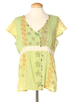 Kurzärmelige Bluse L Flamenco