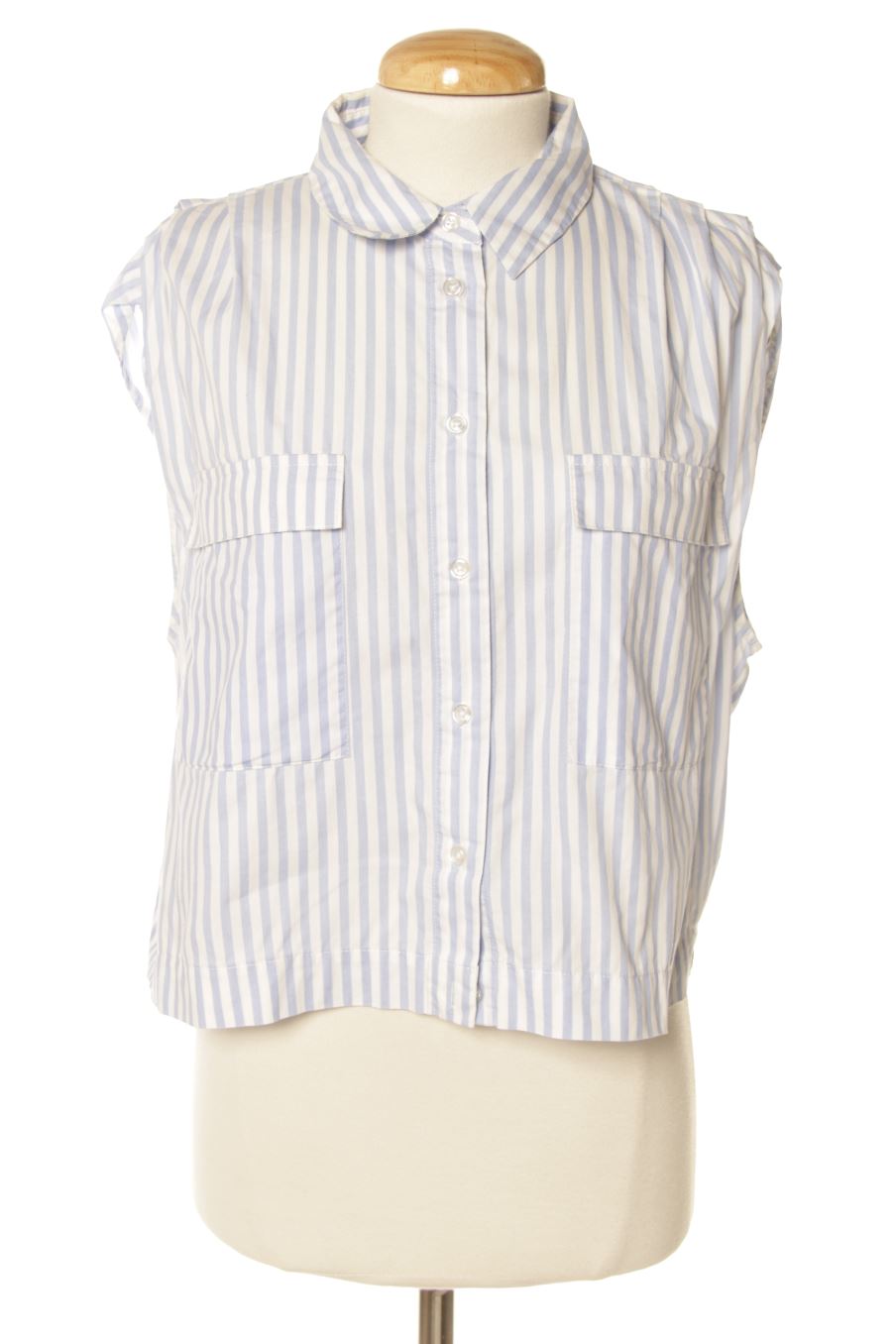 Ärmelloses Hemd von Mango Größe L, Farbe Gestreift, für