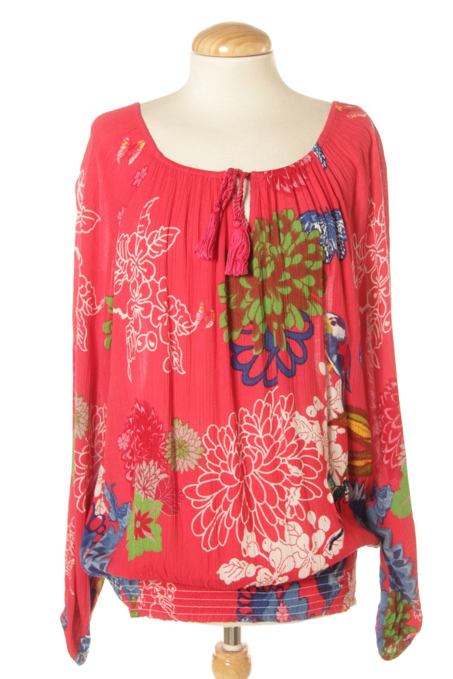 Blusa de manga larga de Desigual de la talla XS, de color flores