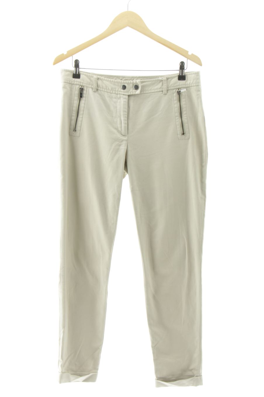 Pantalon Casual Zara de la taille 40, de couleur beige