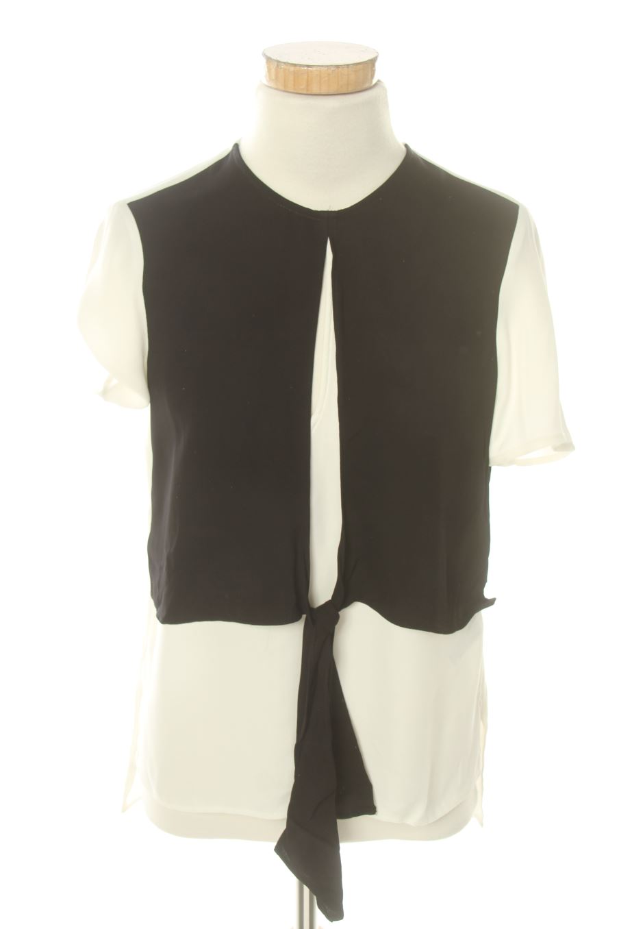Blouse à manches courtes Zara de la taille XS, de couleur blanc