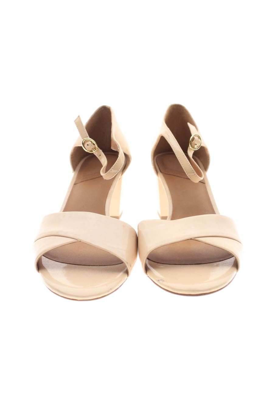 Sandalias tacon de What For de la talla 40, de color beige de