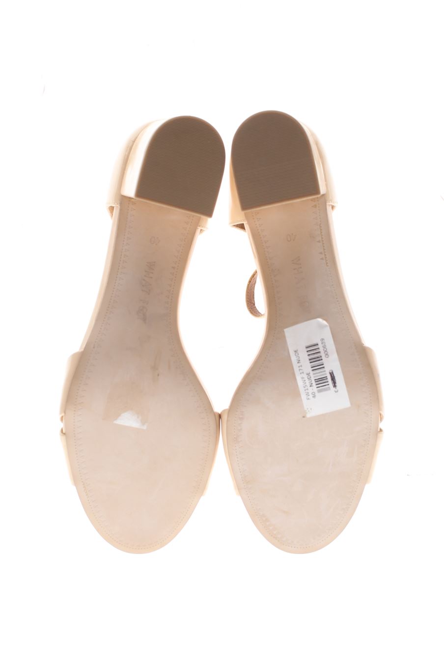 Sandalias tacon de What For de la talla 40, de color beige de