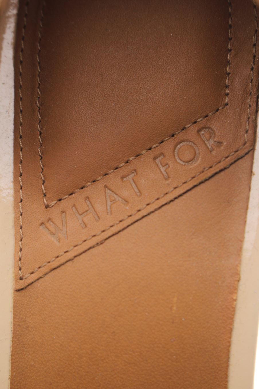 Sandalias tacon de What For de la talla 40, de color beige de