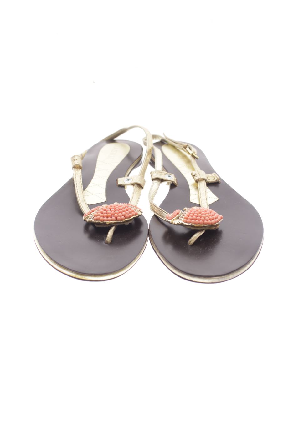 Sandalias planas de Magrit de la talla 36, de color dorado de