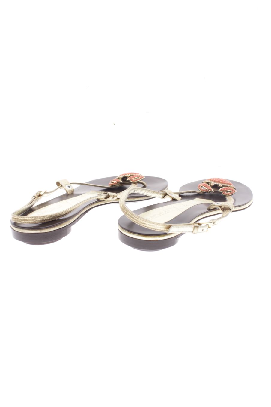 Sandalias planas de Magrit de la talla 36, de color dorado de