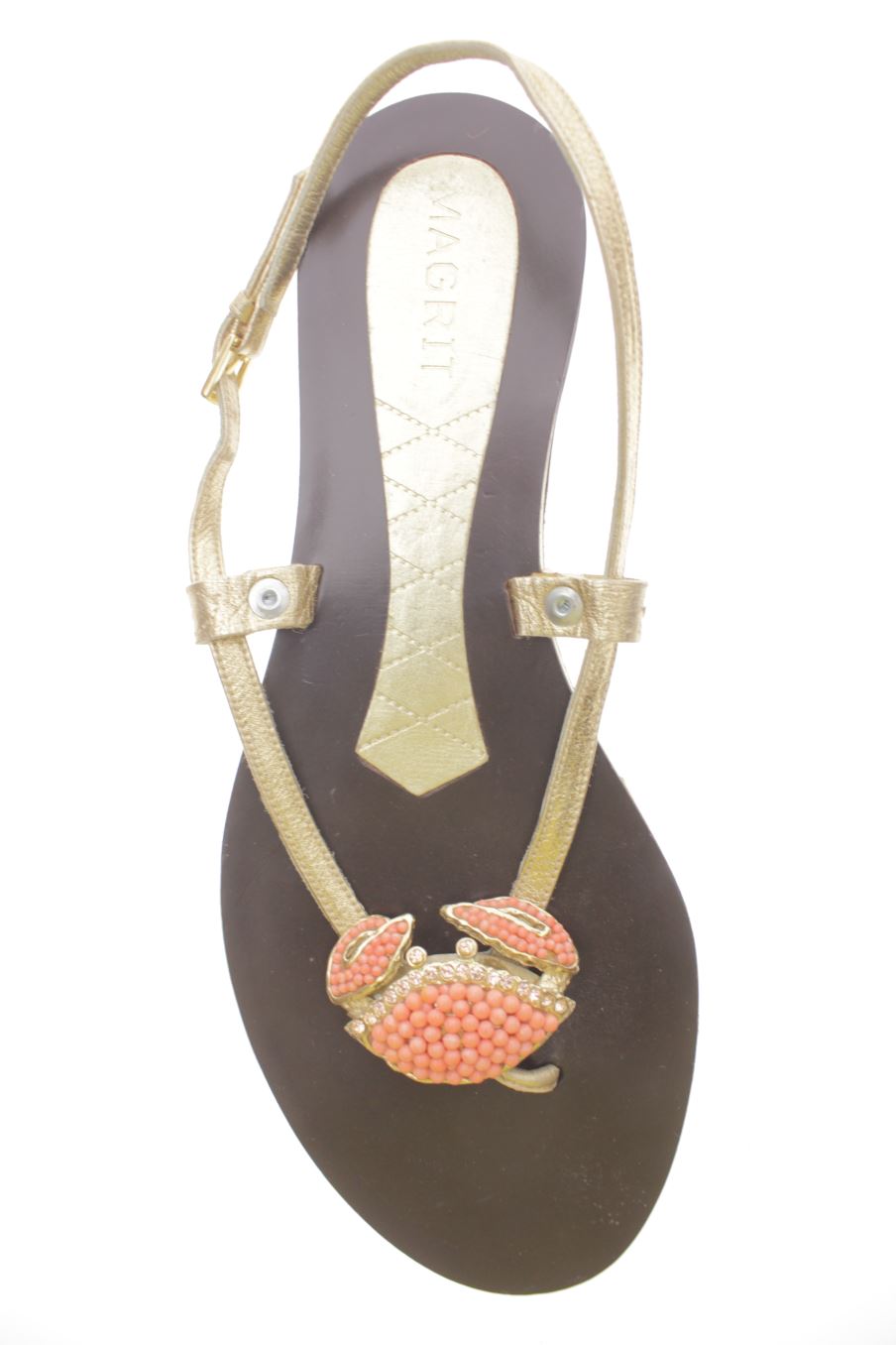Sandalias planas de Magrit de la talla 36, de color dorado de
