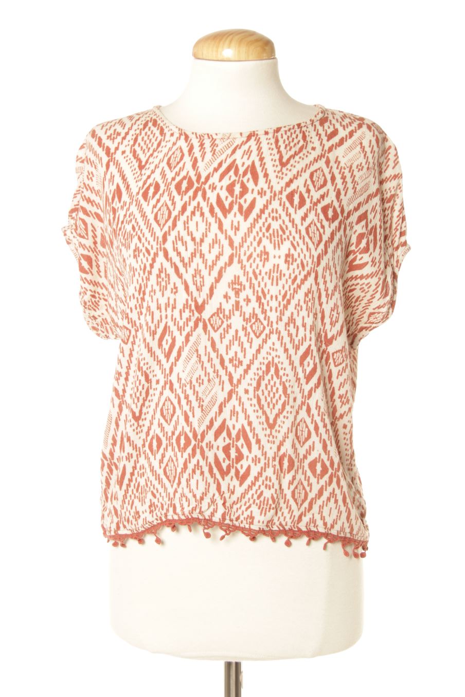 Kurzärmelige Bluse von Only Größe 34, Farbe Braun, für