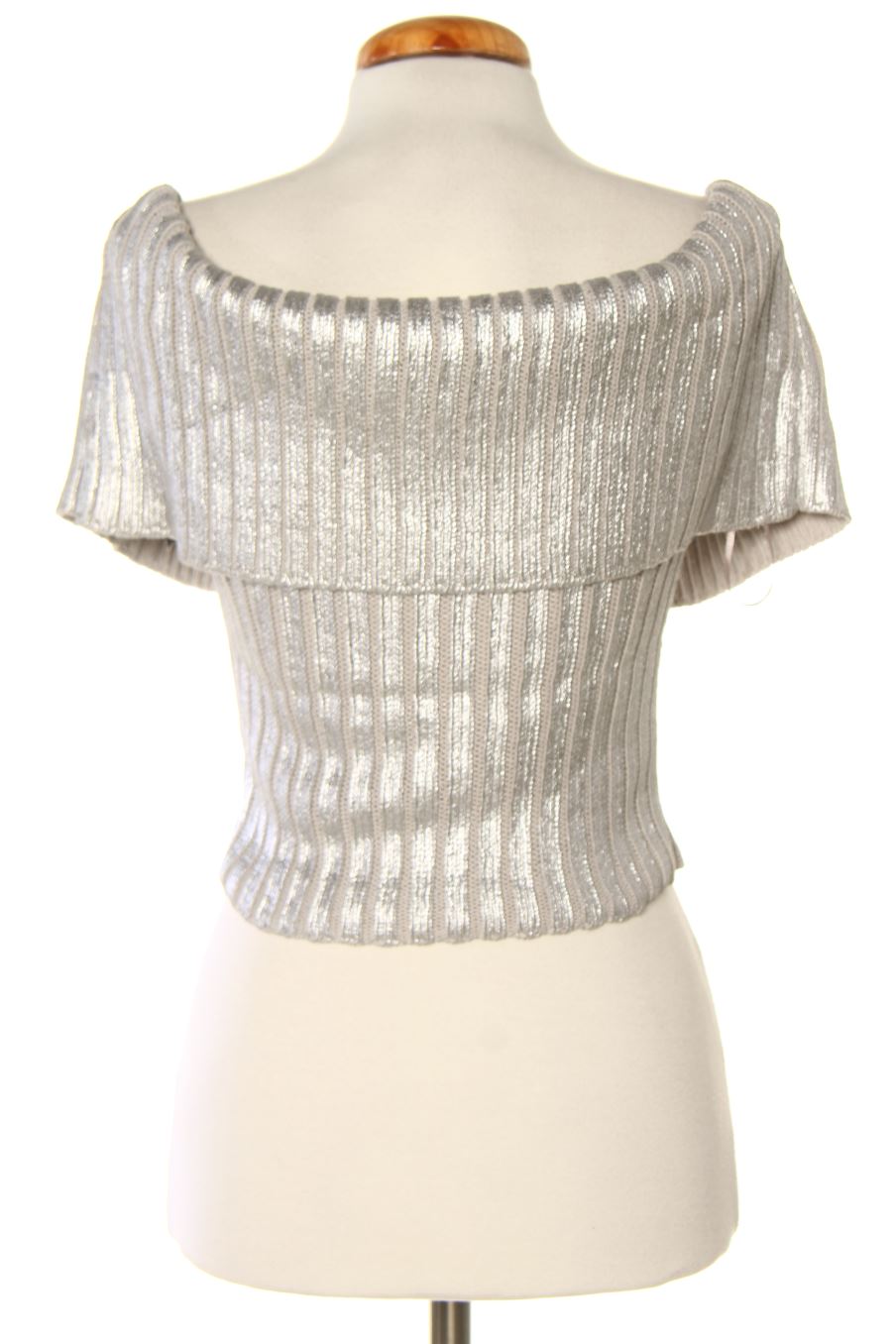 Top de Zara de la talla S, de color plateado