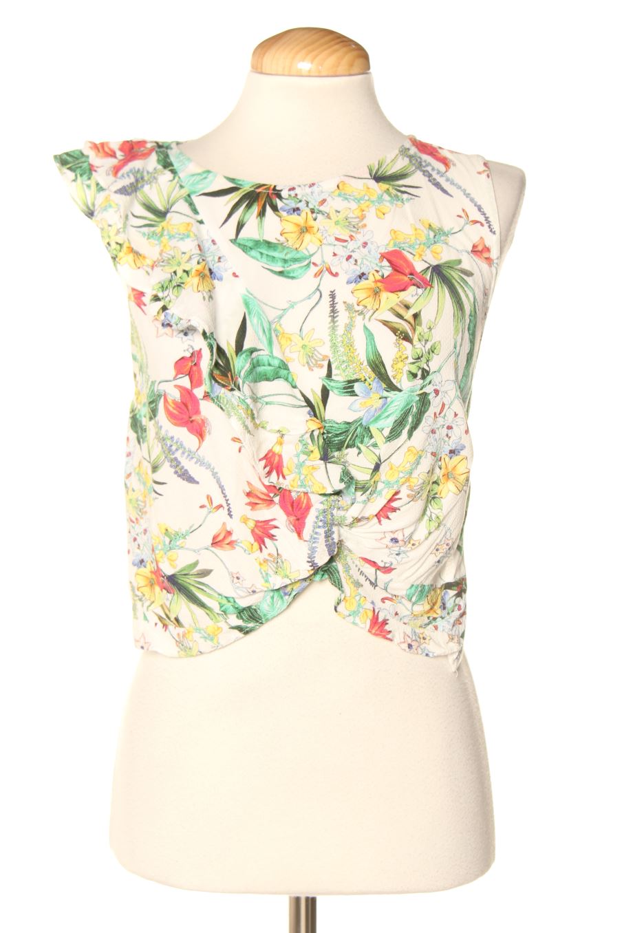 Top de Bershka de la talla S, de color flores