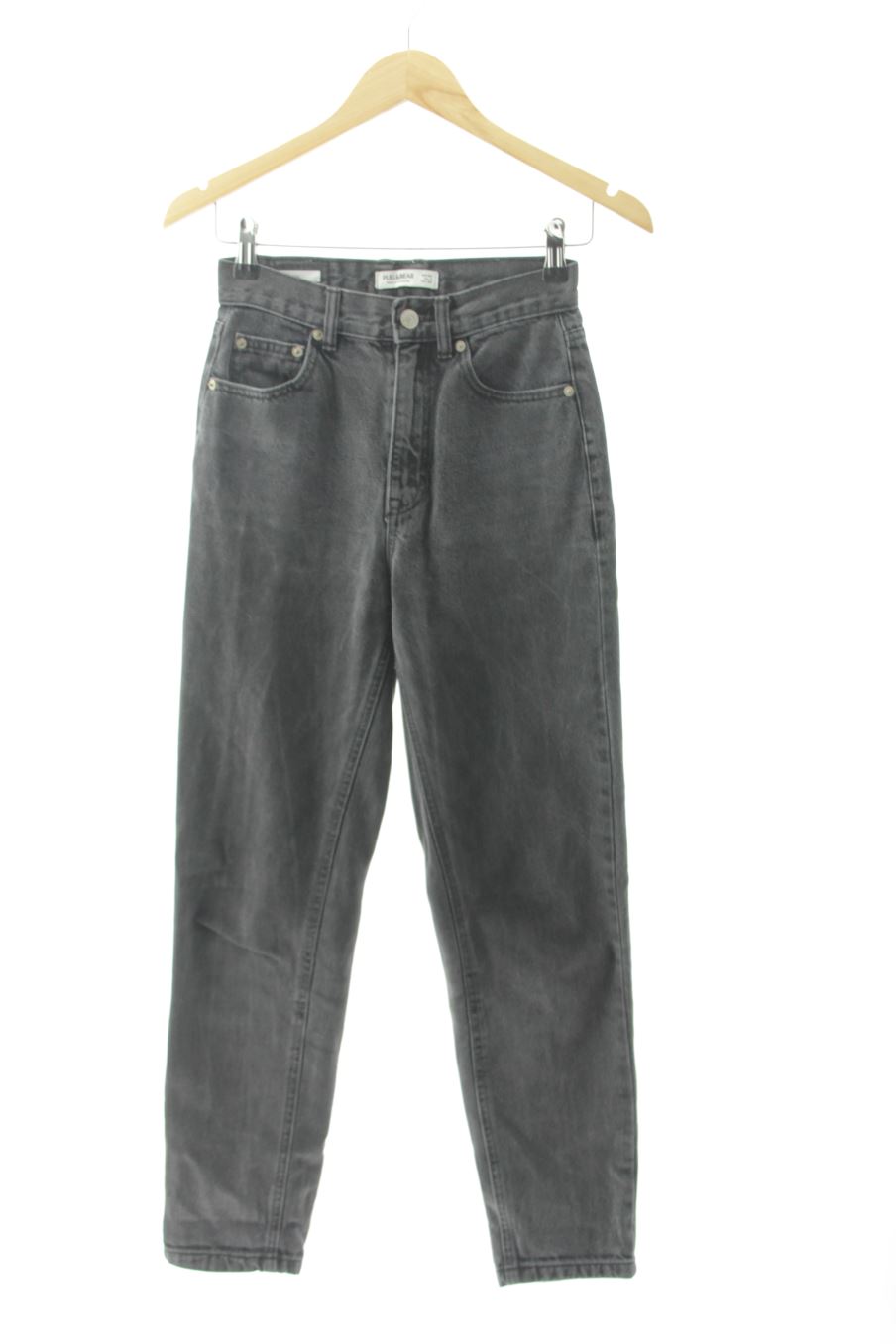Jeans de Pull & Bear de la talla 34, de color nero