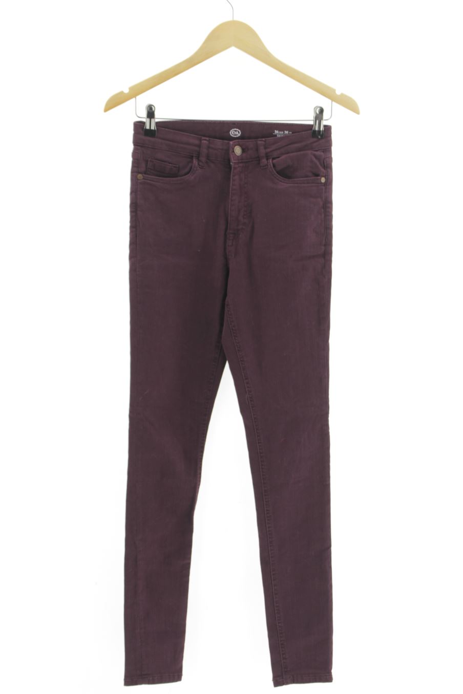 Jeans C&A de la taille 34, de couleur bordeaux de denim