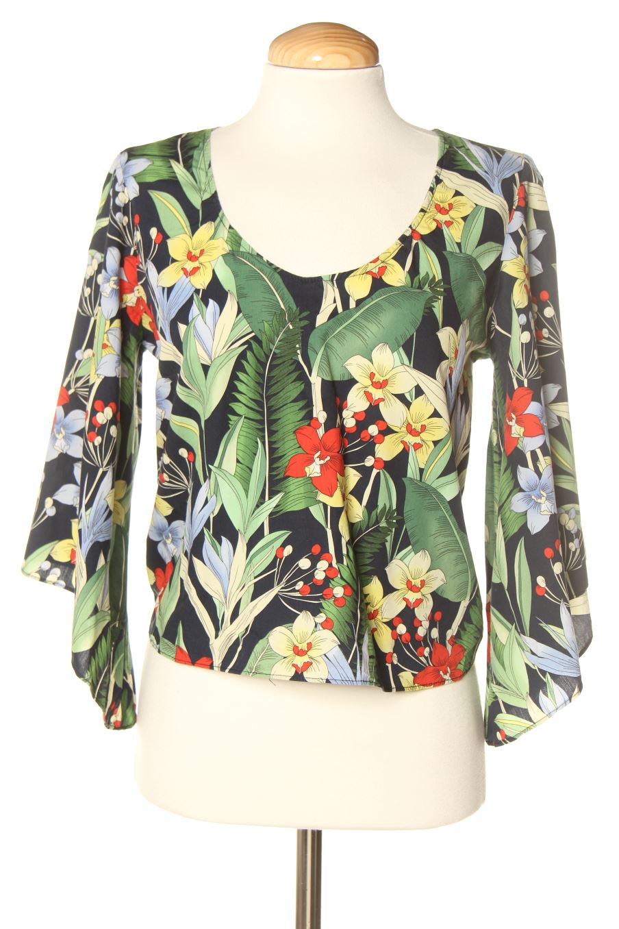 Langärmelige Bluse von Zara Größe S, Farbe Geblümt, für
