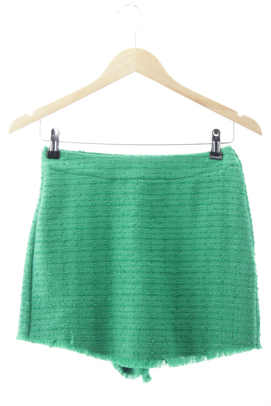 Falda de Zara de la talla XS, de color verde