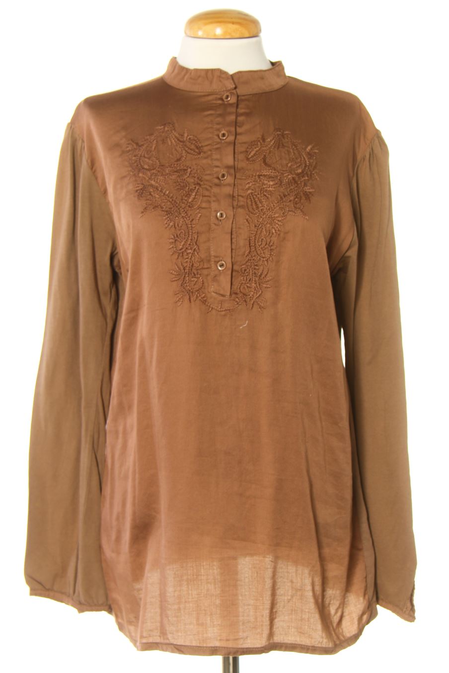 Blusa a maniche lunghe de born_66 de la talla 40, de color marrone