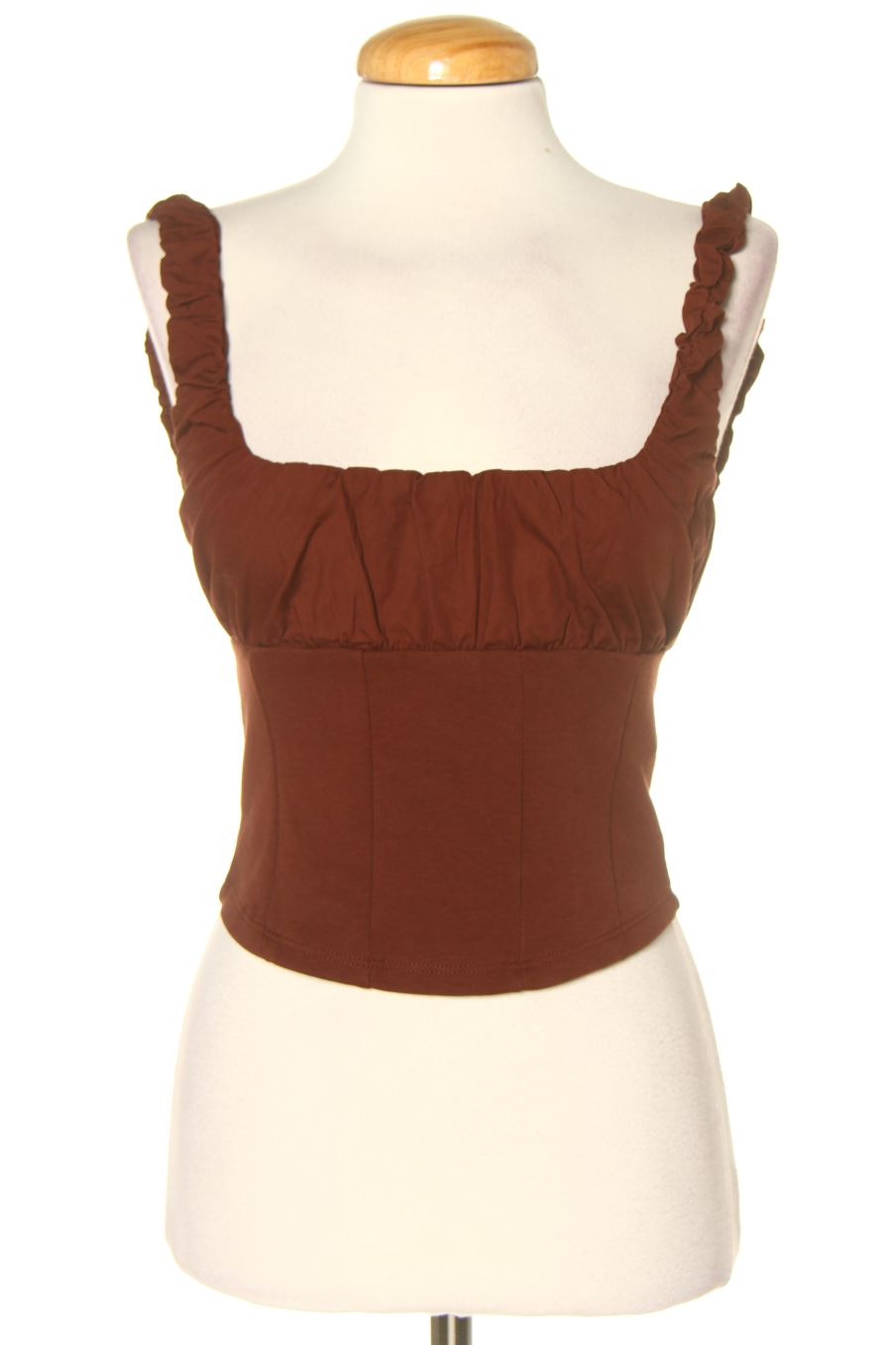 Top de Zara de la talla S, de color marrone