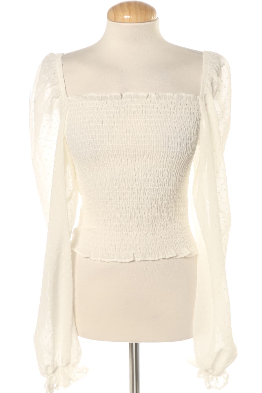 Blouse à manches longues NA-KD de la taille 36, de couleur blanc